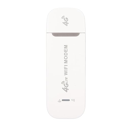 ASHATA 4G LTE USB WLAN Modem, Tragbarer 4G Router mit SIM Kartensteckplatz, Mobile Internetgeräte 150 Mbit/s, Unterstützt 10 Geräte, Tragbarer Reise Hotspot Router (Weiss) von ASHATA