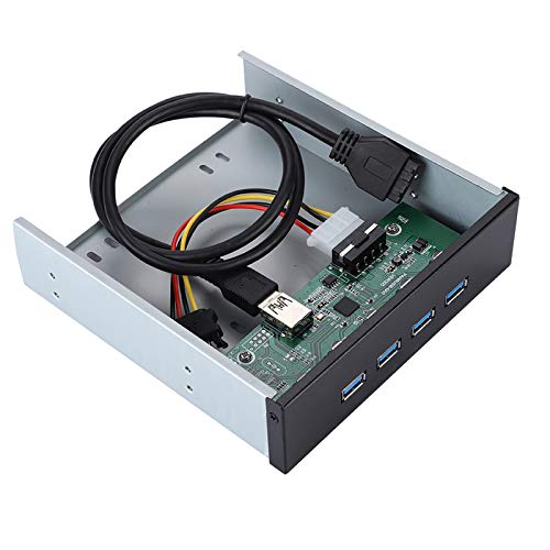 ASHATA 5,25 Zoll 19PIN-zu-USB3.0-CD-Treiber 4-Port-HUB Front-CD-ROM-Erweiterungsmobiles Rack Frontplatte von ASHATA