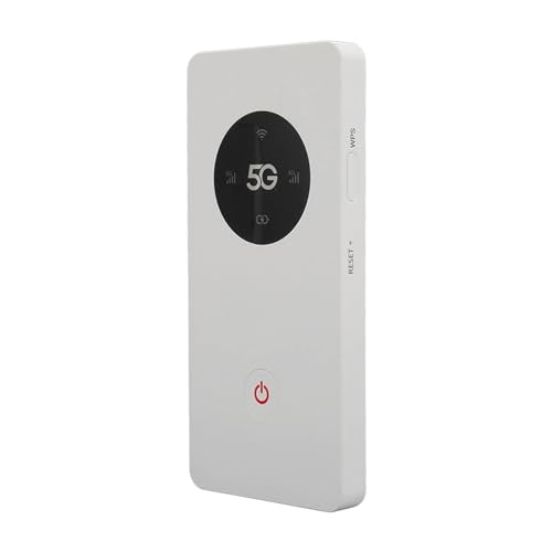 ASHATA 5G Mobiler WLAN Router, Mobiler Hotspot Router mit Nano SIM Steckplatz, 2,77 Gbit/s DL 1,25 Gbit/s UL, Unterstützt 16 Geräte, 8000 MAh Akku, Taschen WLAN für die Reise nach Hause von ASHATA