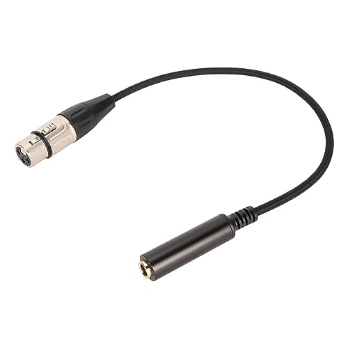 ASHATA 6,5-mm-Stereo-Klinken-Adapter, 1/4-Zoll-Buchse auf XLR-Buchse, Symmetrisches Mikrofonkabel, Viertelzoll-TS-auf-XLR-3-poliges Verbindungskabel, 11,8 Zoll ASHATA 6,5-mm-Stereo-Klinken-Adapter, 1/4-Zoll-Buchse auf XLR-Buchse, Symmetrisches Mikrofonkabel, Viertelzoll-TS-auf-XLR-3-poliges Verbindungskabel, 11,8 Zoll von ASHATA