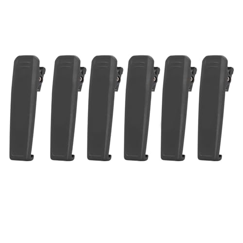 ASHATA 6 teiliger Gürtelclip, Praktischer Gürtelclip für Tragbare Funkgeräte, für IC F1000 IC F2000 IC V10MR IC F1000D IC F2000D IC F2000T IC V88 IC U88 von ASHATA