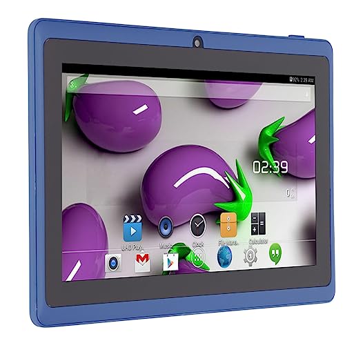 ASHATA 7 Zoll Tablet, 8 GB Tablet für 4.4.2 WiFi Dual Kamera 512 MB RAM Quad Core CPU Augenschutz HD Tablet, für Kindererziehungsspiele (Blau) von ASHATA