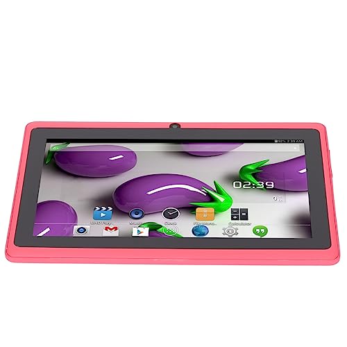 ASHATA 7 Zoll Tablet, 8 GB Tablet für 4.4.2 WiFi Dual Kamera 512 MB RAM Quad Core CPU Augenschutz HD Tablet, für Kindererziehungsspiele (Rosa) von ASHATA
