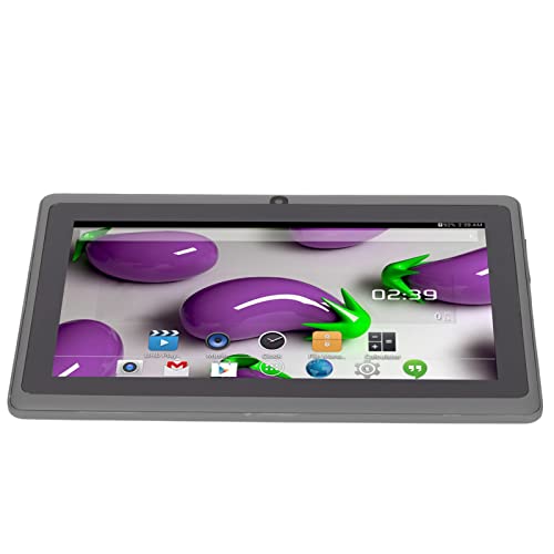 ASHATA 7 Zoll Tablet, 8 GB Tablet für 4.4.2 WiFi Dual Kamera 512 MB RAM Quad Core CPU Augenschutz HD Tablet, für Kindererziehungsspiele (Schwarz) von ASHATA