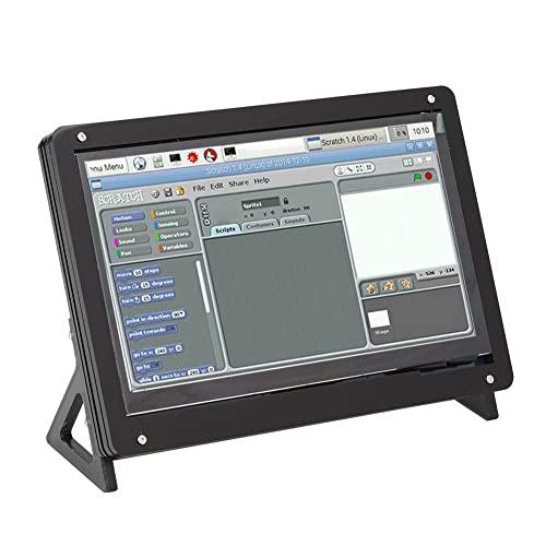 ASHATA 7 Zoll Touchscreen Display Gehäuse, 1024 * 600 HDMI Display Touchscreen Gehäuse Case Kit,Kapazitive IPS-Touchscreen Halterung Case Hülle für Raspberry Pi(Kunststoff Halterung) von ASHATA