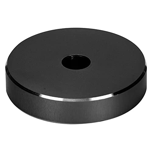 ASHATA Aluminium 45 U/min Adapter, 7 Zoll Schallplattenadapter 45 U/min Plattenspieler Adapter Klemmadapter, für die Meisten Schallplatten mit Großen Löchern(Schwarz) von ASHATA