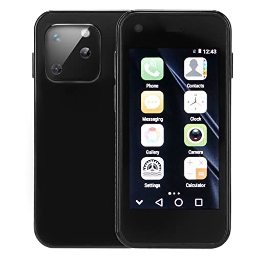 ASHATA -Android-Handy, Entsperrtes 3G-Smartphone mit Gesicht/Fingerabdruck, 2,5-Zoll-Touchscreen, WiFi-GPS-BT, 1 GB RAM, 8 GB ROM, Dual-SIM, 1580-mAh-Akku(Schwarz) von ASHATA