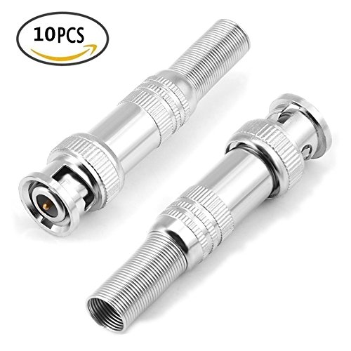 ASHATA BNC-Koaxialstecker, 10-TLG. BNC-Federkraftstecker-Adapter mit Schraubbefestigung für Überwachungskameras für Heimvideos RG59-Videoübertragungs-Koaxialkabel ASHATA BNC-Koaxialstecker, 10-TLG. BNC-Federkraftstecker-Adapter mit Schraubbefestigung für Überwachungskameras für Heimvideos RG59-Videoübertragungs-Koaxialkabel von ASHATA