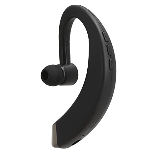 ASHATA Bluetooth-Headset, Bluetooth-Ohrhörer mit Einem Ohrbügel, Kabelloser Ohrhörer-Ohrhörer mit HiFi-Stereo-Sound, 300 Stunden Standby für Geschäftlichen Fahrsport(Schwarz) von ASHATA