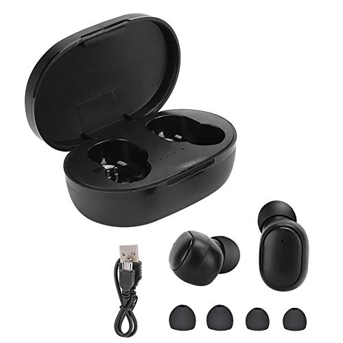 ASHATA Bluetooth-Headset, kabelloser In-Ear-Kopfhörer mit Rauschunterdrückung, kabelloser Bluetooth-Kopfhörer-Headset HiFi-Sportkopfhörer mit Ladeschacht von ASHATA