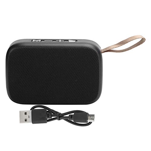 ASHATA -Bluetooth-Lautsprecher, tragbarer drahtloser Stereo-USB-Sound mit FM-Radio, Subwoofer für Dusche, Raum, Fahrrad, Auto(schwarz) von ASHATA