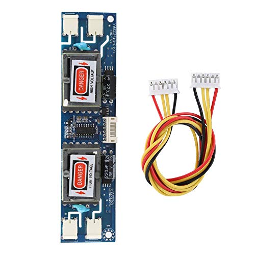 ASHATA CCFL 4-lampige Hochdruck-Wechselrichterplatine mit kleinem Anschluss für 10-26 "-LCD-Hintergrundbeleuchtung 10-28V 6Pin-Platine von ASHATA
