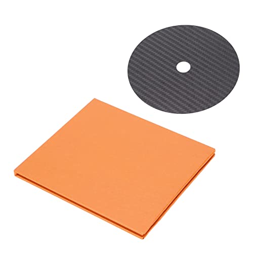 ASHATA CD-DVD-Stabilisator Kohlefaser 0,2 Mm Tuning-Matte Disc-Stabilisator für Top-Tray-Player Reduzieren Vibrationen Absorbieren Resonanzen(Schwarz) von ASHATA