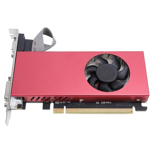 ASHATA Computer-PC-Gaming-Video-Grafikkarte, RX550 Gaming-Grafikkarten, GDDR5 4G 128 Bit 6000 MHz VGA HD DVI D PCI Express 3.0 X8 Grafikkarte mit Lüfter für Desktop-PC von ASHATA
