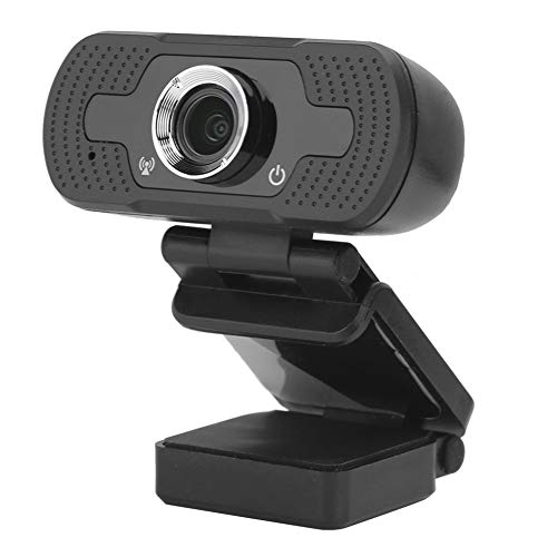 ASHATA Computer-Webkamera, USB 2.0-Webcam-Computerkamera mit Mikrofon, 1080P Noise Cancelling-Webkamera für PC-Laptop Desktop-Videoanruf W8 Schwarz von ASHATA
