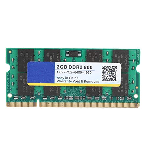 ASHATA DDR2 800Mhz 2G Laptop-Speicher,200Pin 1,8V Langlebiger Notebook-Speicher,AMD-Dedizierter Speicher,für DDR2 PC2-6400-Laptop,kompatibel für Intel/AMD-Motherboard von ASHATA