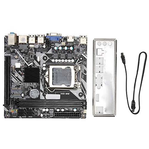 ASHATA Desktop-Computer-Motherboard, LGA 1155-Motherboard, NVME WiFi M.2 VGA HD-Ausgang 10 USB 2.0 DDR3 -ITX-Motherboard für Computer-PC-Ersatz von ASHATA