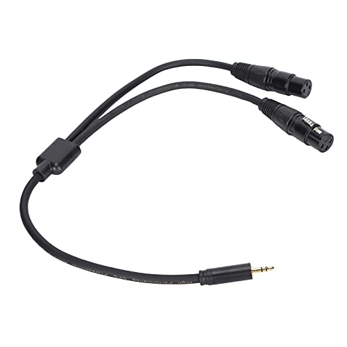 ASHATA Doppel-XLR-auf-3,5-mm-Kabel, Doppel-XLR-Stereo-Mikrofonkabel, Doppel-XLR auf 1/8-Zoll-Klinkenkabel Y-Splitter-Adapter-Patchkabel von ASHATA