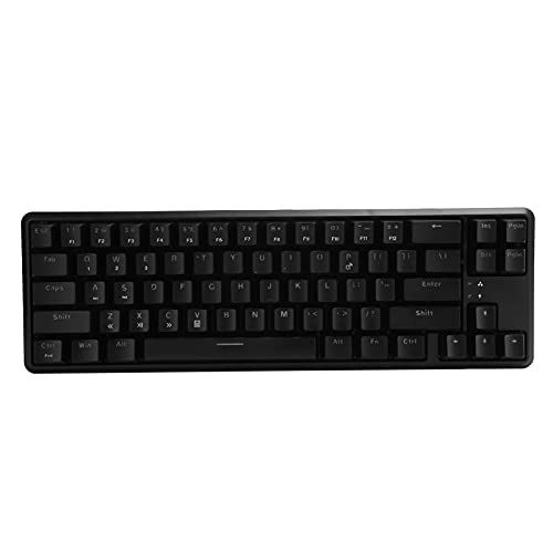 ASHATA Drahtlose/Kabelgebundene Mechanische Tastatur, 68-Tasten-Gaming-Tastatur mit Hintergrundbeleuchtung Wired 2-Mode, für PC-Desktops Computer, Laptops, für Spiele und Büros (Schwarz) von ASHATA