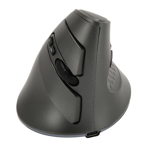 ASHATA Drahtlose Ergonomische Maus mit Einstellbarer DPI, Optisches Tracking mit Daumentasten und RGB-LEDs, Plug-and-Play für Laptop-PC-Desktop von ASHATA
