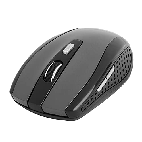 ASHATA Drahtlose Maus, 1600 DPI 2.4G Drahtlose Ergonomische Maus, Tragbare Stille Schnurlose Optische Mäuse für Laptop-PC-Spiele Im Büro (Grau) von ASHATA