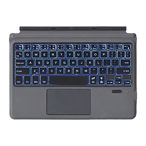 ASHATA Drahtlose Tastatur, Wiederaufladbare Drahtlose -Tastatur, 5.0 Ultra Slim 7 Farben LED-Hintergrundbeleuchtung, Wiederaufladbare Schwarze -Tastatur für Zuhause, von ASHATA