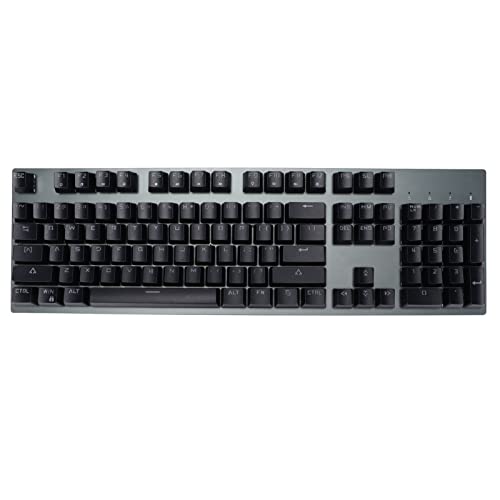 ASHATA Drahtlose Tastatur 104 Tasten 2,4 G Drahtlose Übertragung Energiesparende Gaming-Tastatur mit LED-Hintergrundbeleuchtung, 104 Tasten Blaue Hintergrundbeleuchtung Mechanische von ASHATA