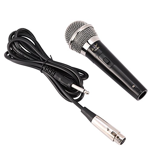 ASHATA Dynamische Mikrofone,Professionelles Mikrofon Kabelgebundenens Dynamisch Gesangsmikrofon,6,5mm Klinke Handheld Mikrofon 5M Kabel Microphone mit klarer Stimme für Karaoke/Gesang/Konferenzen von ASHATA