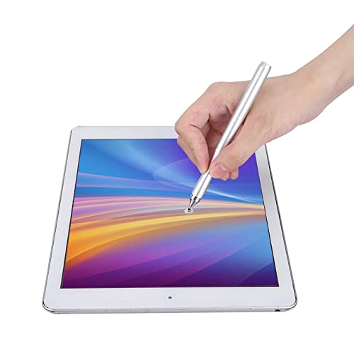 Eingabestift Touchstift, Disc Touch Stylus Touchscreen Stift Komfortable Griff Eingabestift,Tragbar Anti-Kratzer Touch Screen Stift Pen Stylus für Smartphone. (Silber) von ASHATA