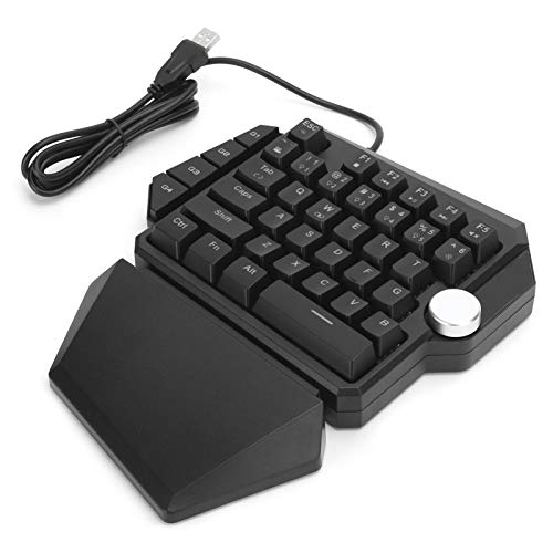 ASHATA Einhand-Gaming-Tastatur, RGB-Hintergrundbeleuchtung, Professionelle Ergonomische Mechanische Feeling-Gaming-Tastatur für den Desktop, WiredGaming-Tastatur 44 Tasten. von ASHATA