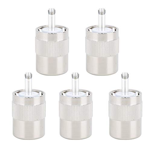 ASHATA-Einspeisekopf-Stecker, 5 Stück UHF-PL-259-Einspeisekopf-Stecker für 50 Ohm RG8/RG214/RG213 9913/LMR400-Koaxialkabel von ASHATA