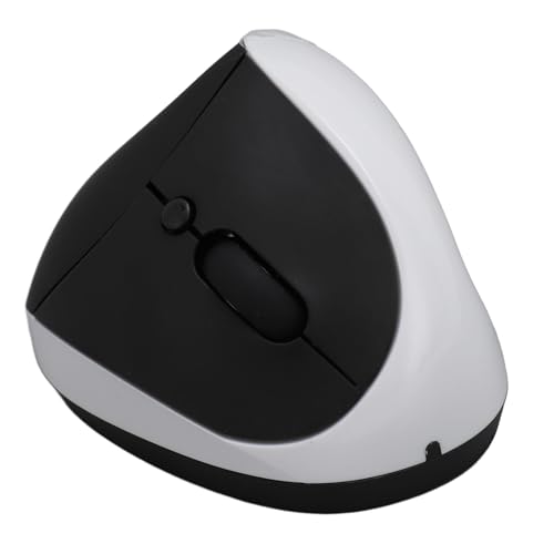 ASHATA Ergonomische Kabellose Maus, 2,4 G Kabellose Vertikale Maus mit USB Empfänger, Rechtshändige Optische Kabellose Mäuse mit Einstellbarer DPI 800/1200/1600, für Laptop, PC, Desktop von ASHATA