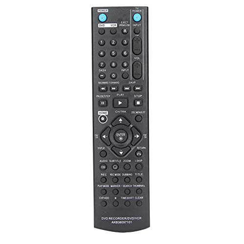 ASHATA Ersetzen Sie die Fernbedienung für LG, DVD/VCR/DVDR-Recorder. Fernbedienung ersetzen für LG RC286H RC297H RC397H von ASHATA