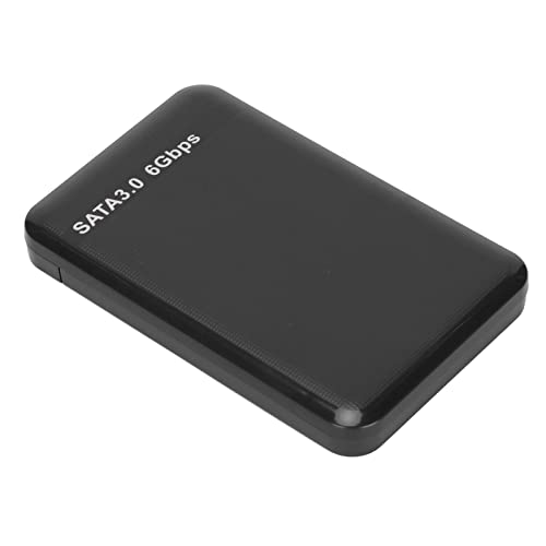 ASHATA Externes 2,5-Zoll-Festplattengehäuse, Festplattengehäuse USB 3.0 auf, Unterstützt HDD-SSD der -Serie, mit LED-Anzeigen, Plug-and-Play, für Vista, für, für OS X (Schwarz) von ASHATA