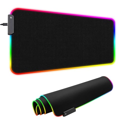 ASHATA Extra Großes RGB Gaming Mauspad, Erweitertes Weiches LED Mauspad, rutschfeste Gummiunterseite, Computertastatur Mauspad Matte, 14 Lichtmodi, 800 X 300 Mm ASHATA Extra Großes RGB Gaming Mauspad, Erweitertes Weiches LED Mauspad, rutschfeste Gummiunterseite, Computertastatur Mauspad Matte, 14 Lichtmodi, 800 X 300 Mm von ASHATA