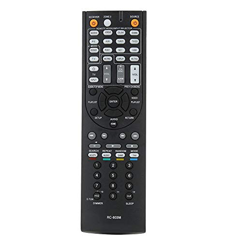 ASHATA Fernbedienung für ONKYO, RC-803M Ersatz für Fernbedienung Passend für ONKYO AV-Receiver TX-NR609 TX-NR609B HT-S7409 HT-S8409, AV-Receiver-Fernbedienung aus ABS-Material von ASHATA