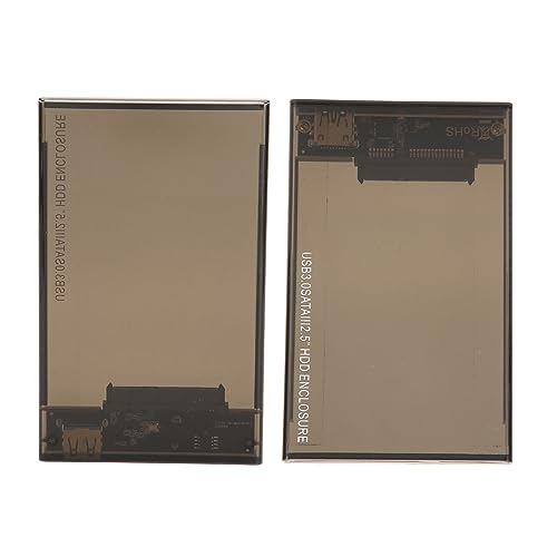 ASHATA Festplattenbox, USB3.0 III 2,5-Zoll-HDD-Gehäuse mit Unterstützung UASP, Maximal 6 TB SSD-Gehäuse, Mobile Festplattenbox für 2,5-Zoll-SSD-HDD, (YC-S9) von ASHATA
