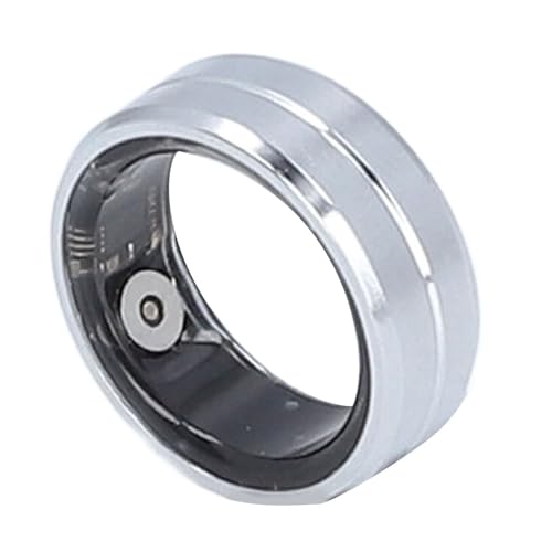 ASHATA Fitness-Smart-Ring Bluetooth, Gesundheits-Tracker-Ring Zur Überwachung von Fitness-Schrittzähler-Schlafdaten, APP-Steuerung, IP68 Wasserdichter Smart-Ring (Silver) von ASHATA
