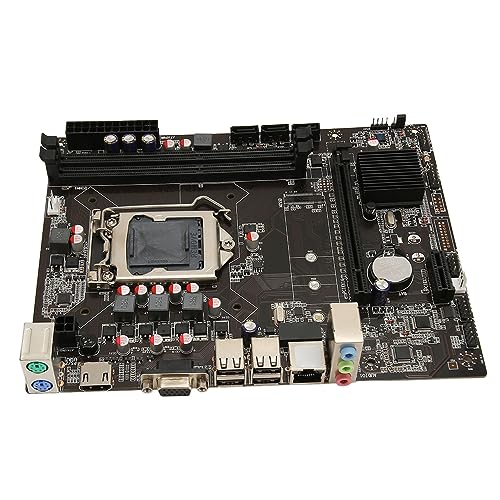 ASHATA Für Intel LGA 1155 Motherboard, H61A ATX Motherboard, PC Motherboard Für Intel Für Core I7 I5 I3 Prozessor Unterstützung VGA Für HDMI, Dual Channel DDR3, PCIE 16Xx1 von ASHATA