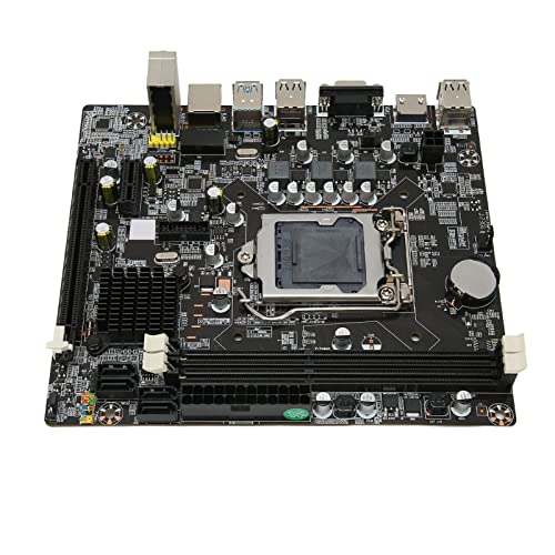 ASHATA Für LGA 1155 Motherboard, H61 DDR3 Mainboard, Dual Channel Support 16 GB Speicher M ATX Motherboard SATA2.0x4 PCIE 16X VGA USB3.0 USB2.0 5.1 Kanal Für HDMI von ASHATA