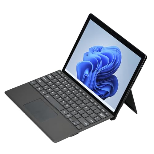 ASHATA Für Surface Pro 8 X 9 Tastatur, BT5.0 Ultra Slim Touchpad PU Leder Tablet Tastatur Drahtlose Tastatur Für Pro 8 Für Pro X Für Pro 9 Einfache (Mit bunter Hintergrundbeleuchtung von ASHATA