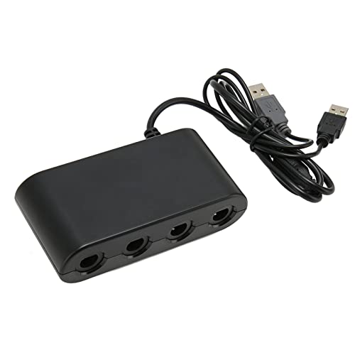 ASHATA GC Controller Adapter, NGC Controller Adapter für Switch, für Wii U und PC USB mit 4 Anschlüssen, Vibrationsfunktion, Plug & Play, Keine Treiber Erforderlich ASHATA GC Controller Adapter, NGC Controller Adapter für Switch, für Wii U und PC USB mit 4 Anschlüssen, Vibrationsfunktion, Plug & Play, Keine Treiber Erforderlich von ASHATA