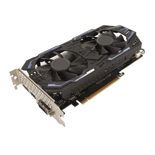 ASHATA GTX 1060 Gaming Grafikkarte, GDRR5 192 Bit HD Multimedia Schnittstelle DisplayPort DVI Anschluss PCI Express X16 3.0, Grafikkarte mit Zwei Lüftern, Desktop PC GPU (GTX 1060 5 GB) von ASHATA