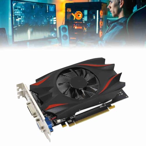 ASHATA GTX1050 2 GB Grafikkarte, DDR5 128 Bit Grafikkarte für Gaming PC, 2560 X 1600 Auflösung PCI Express 2.0 16X Slot PCIE Grafikkarte mit Lüfter von ASHATA