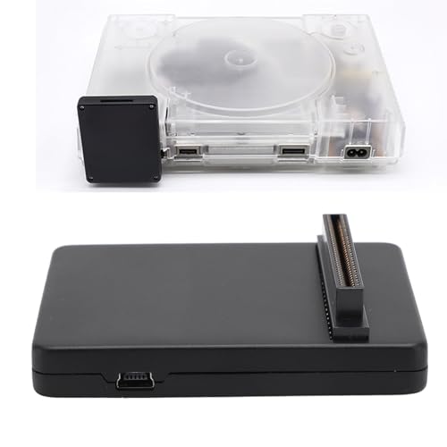 ASHATA Game Optical Drive Emulator Kit, Optical Drive Emulator SDL Kit, 3D-gedrucktes Gehäuse, Gaming-Zubehör mit Speicherkarte für die PS1 Fat Retro-Spielekonsole (Black) von ASHATA