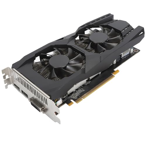 ASHATA Gaming Grafikkarte für GTX1060, 6 GB, GDRR5, 192 Bit HD Multimedia Schnittstelle, DP DVI Anschluss, PCI Express X16 3.0, Grafikkarte mit Zwei Lüftern, Auflösung 7680 X 4320 von ASHATA