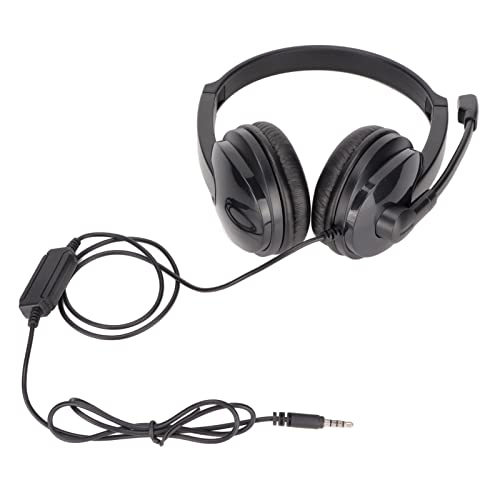 ASHATA Gaming-Headset, Gaming-Kopfhörer, Weiche Ohrenschützer, Multifunktionaler 3,5-mm-Surround-Stereo-Gaming-Kopfhörer, Over-Ear-Spielkopfhörer, Spiel-Headset mit Mikrofon für PC-Laptop von ASHATA