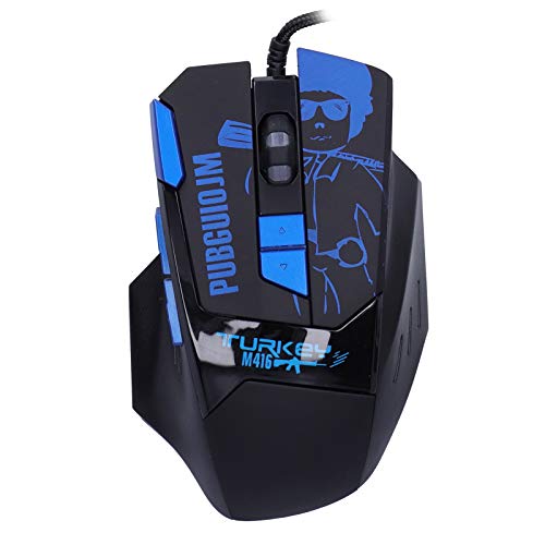 ASHATA Gaming Wired Mouse, RGB Backlight Gaming Mouse mit 8 Programmierbaren Tasten USB-Computer-Mäuse, RGB Gamer Ergonomic Mice für Desktop-Laptop-PC(m416) von ASHATA