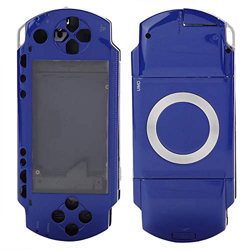 ASHATA Gehäuseabdeckungs-Ersatzgehäusehalterungsset mit Tasten für PSP 1000-Ersatzschale(blau) von ASHATA