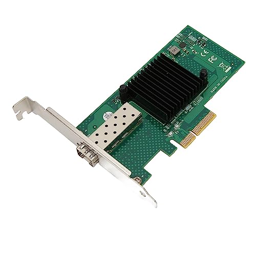 ASHATA Gigabit Ethernet PCI Express Netzwerkkarte, 10000 Mbit/s PCIe Netzwerkadapter, Glasfaser Gigabit Serveradapter, PCI Express 2.0 X4, für Desktop PC von ASHATA